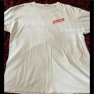 Men’s Vintage Red Stripe Light Beer Tee Shirt Size XL